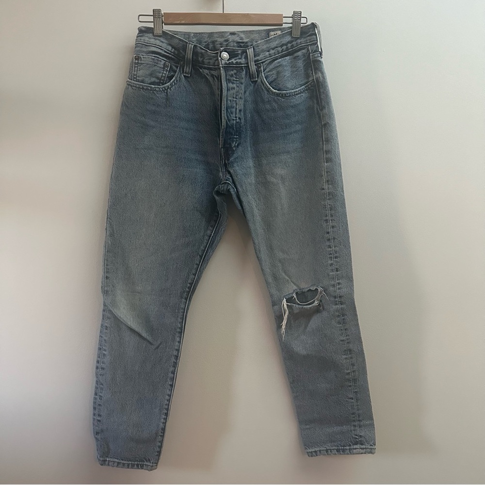 Levis 501 Skinny White Oak Cone Denim Sz 28x28